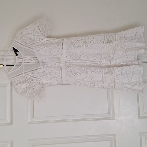 French Connection Chante White Lace dress - Picture 7 of 10